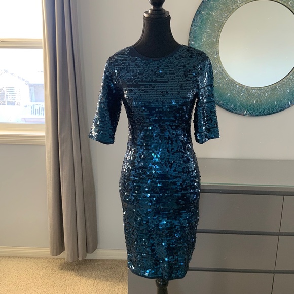 BCBG Mazazria sequin stretch dress - Picture 1 of 10